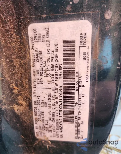 1999 Mercury Villager from USA, damaged, VIN 4M2XV11T3XDJ17485